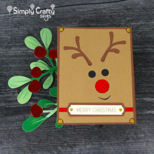 Rudolph Reindeer Card SVG File