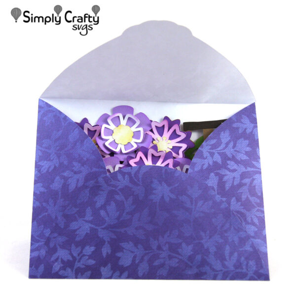 Wagon of Flowers Box Card SVG File