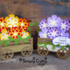 Wagon of Flowers Box Card SVG File