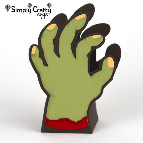 Zombie Hand Treat Box SVG File