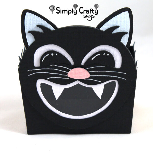 Black Cat Treat Box SVG File