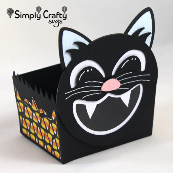 Black Cat Treat Box SVG File