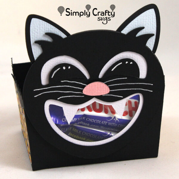 Black Cat Treat Box SVG File