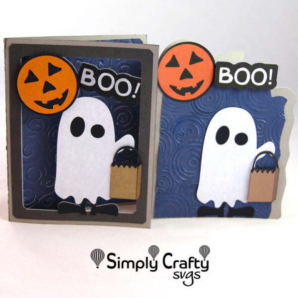 Free Boo Halloween Card SVG File