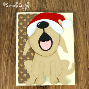 Caroling Dog Card SVG