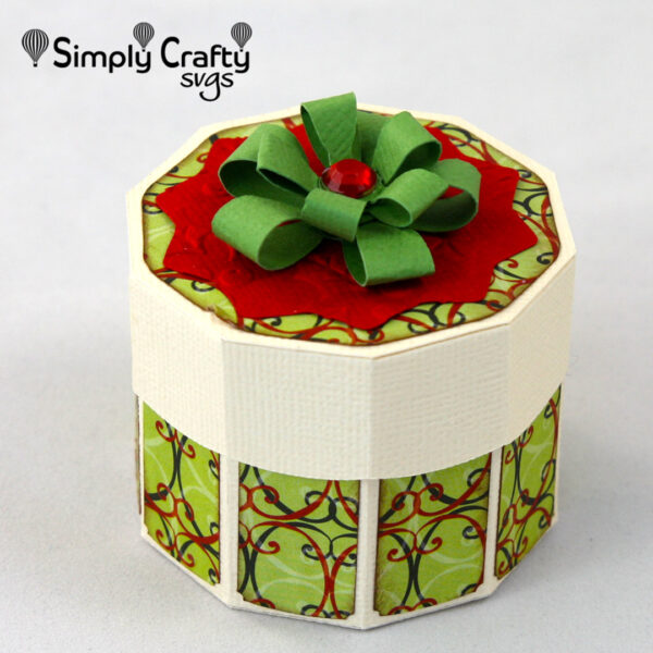Christmas Decagon Box SVG