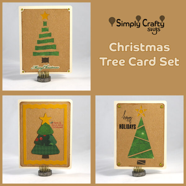 Christmas Tree Card Set SVG