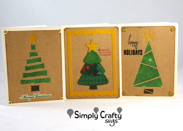 Christmas Tree Card Set SVG