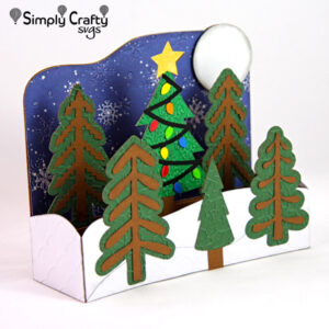 Christmas Tree Farm Box Card SVG