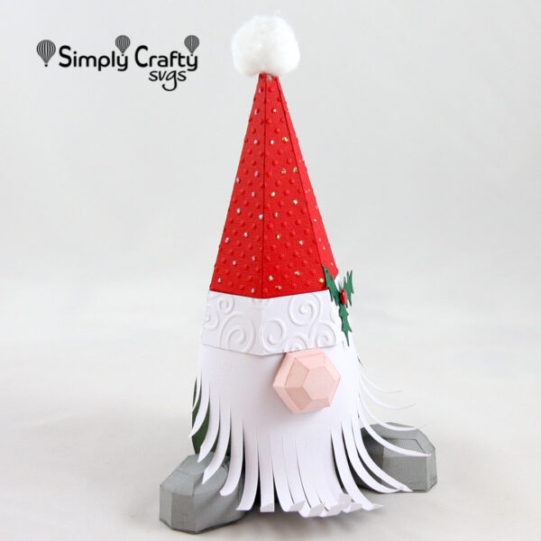 3D Christmas Gnome SVG