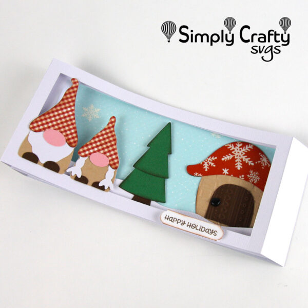 Gnome Family Slimline Card SVG