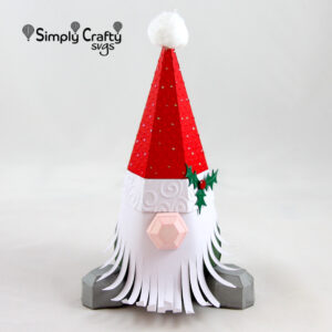 3D Christmas Gnome SVG