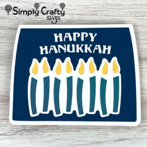 Hanukkah Candles Card SVG