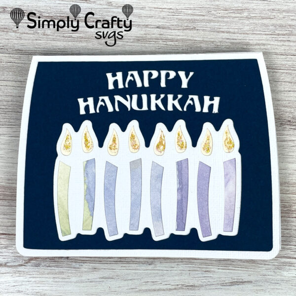 Hanukkah Candles Card SVG