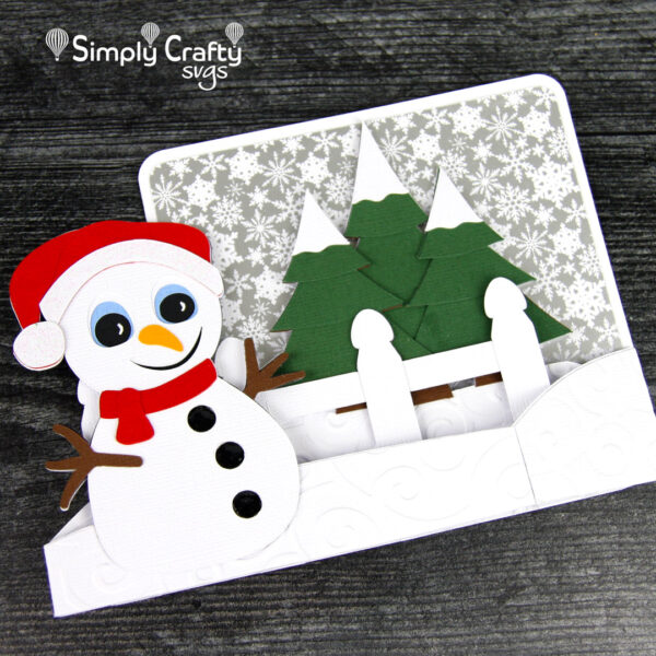Jolly Snowman Card SVG