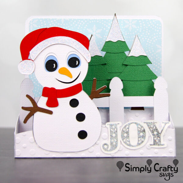 Jolly Snowman Card SVG