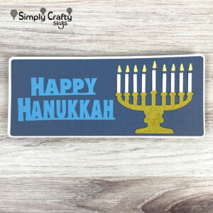 Menorah Slimline Card SVG