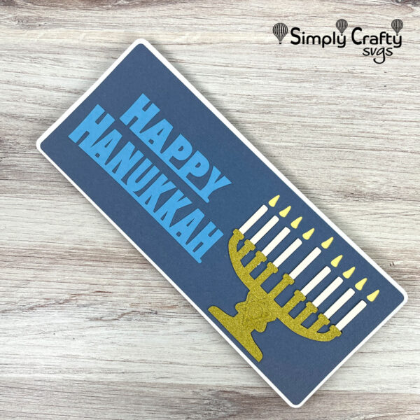 Menorah Slimline Card SVG