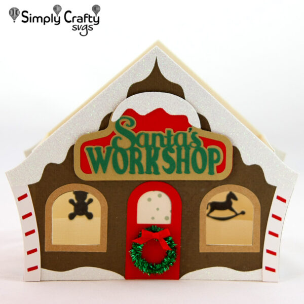 Santa's Workshop Box Card SVG