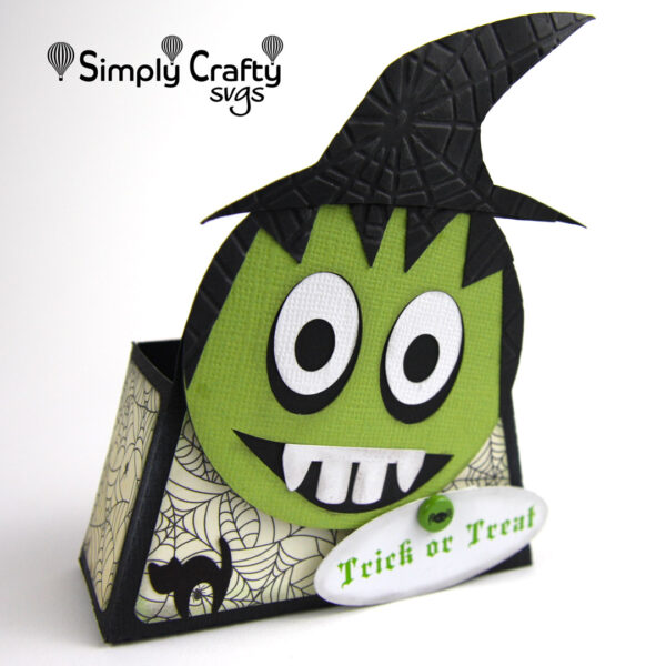 Smiley Witch Halloween Treat Box Set SVG File