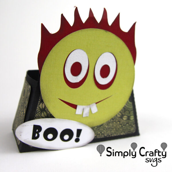 Smiley Zombie Halloween Treat Box Set SVG File