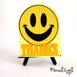 Smiley Thanks Card SVG File