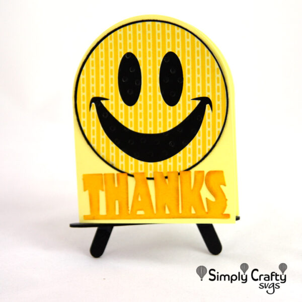 Smiley Thanks Card SVG File