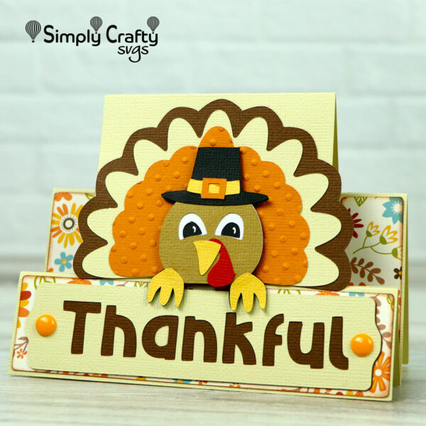 Thankful Turkey Card SVG