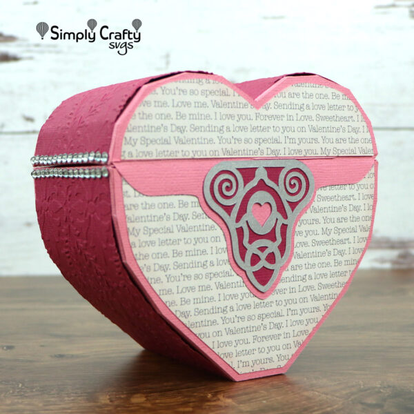 3D Heart Treasure Box SVG