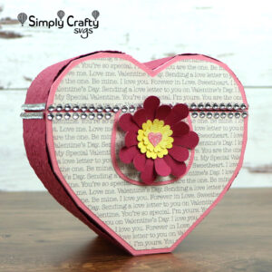 3D Heart Treasure Box SVG