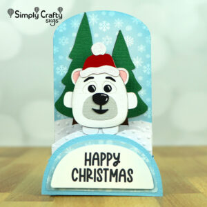 Christmas Polar Bear Friend Card SVG