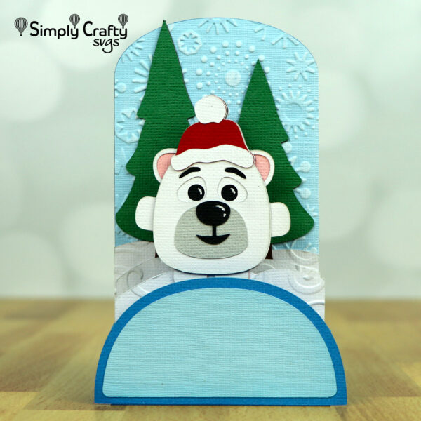 Christmas Polar Bear Friend Card SVG