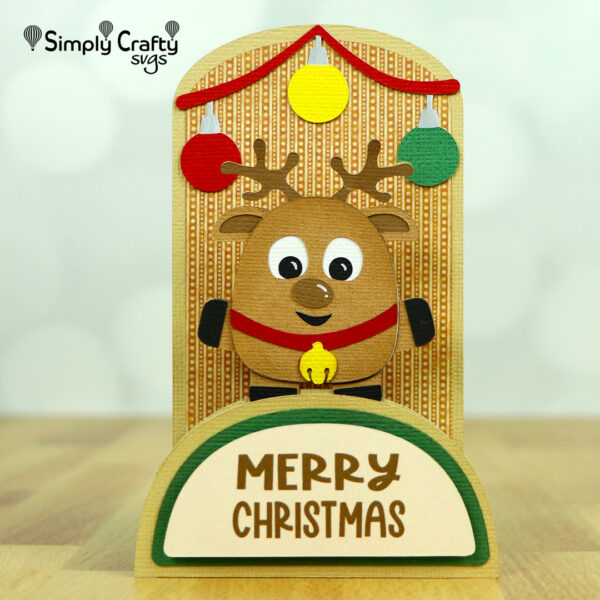 Christmas Reindeer Friend Card SVG