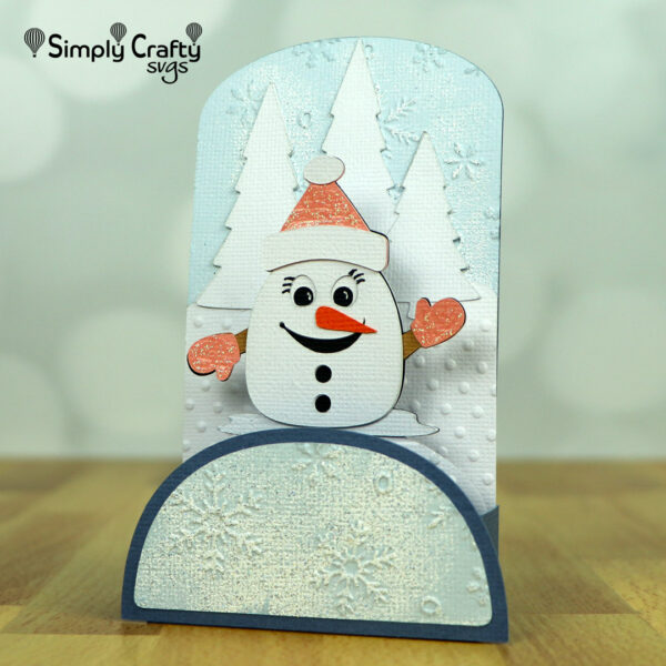 Christmas Snowman Friend Card SVG