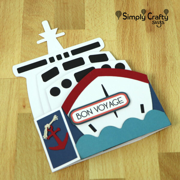 Cruise Ship Box Card SVG