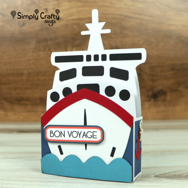 Cruise Ship Box Card SVG