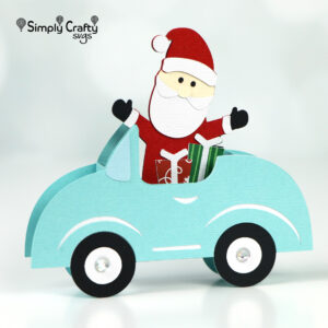 Santa Car Card SVG