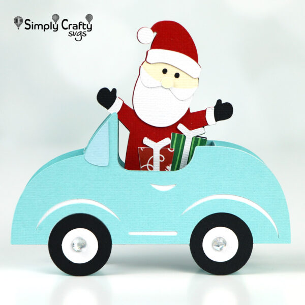 Santa Car Card SVG