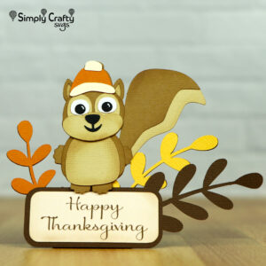 Thanksgiving Squirrel Box SVG