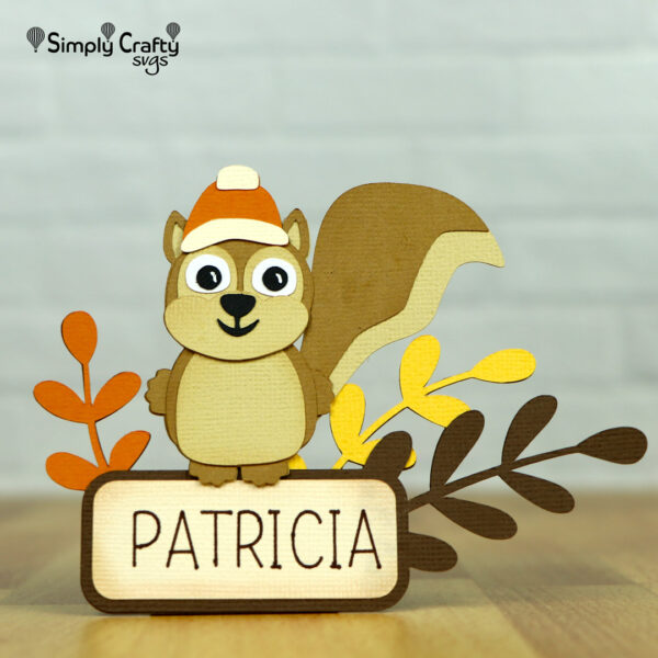 Thanksgiving Squirrel Box SVG