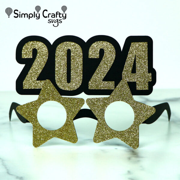 2024 New Years Glasses SVG File Simply Crafty SVGs