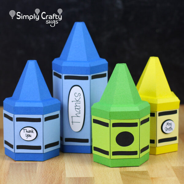 3D Crayon Box SVG File