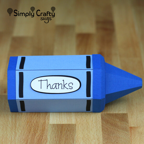 3D Crayon Box SVG File
