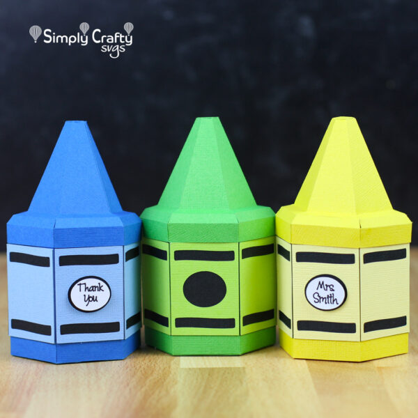 3D Crayon Box SVG File
