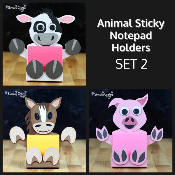 Animal Sticky Notepad Holder Set 2