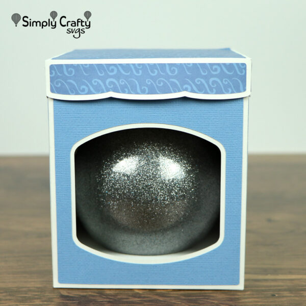 Ball Ornament Box with Lid 4 inches SVG