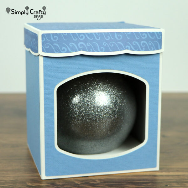 Ball Ornament Box with Lid 4 inches SVG