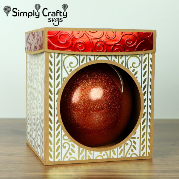 Ball Ornament Box 5 Inch SVG