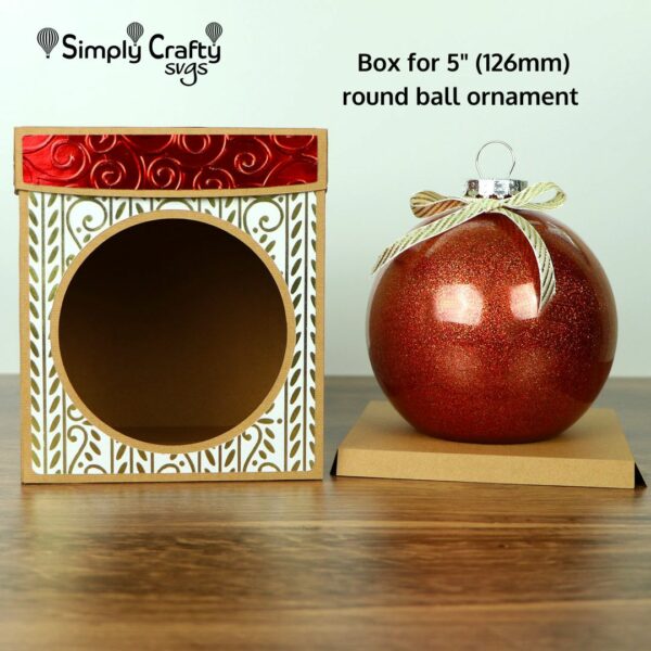 Ball Ornament Box 5 inch SVG