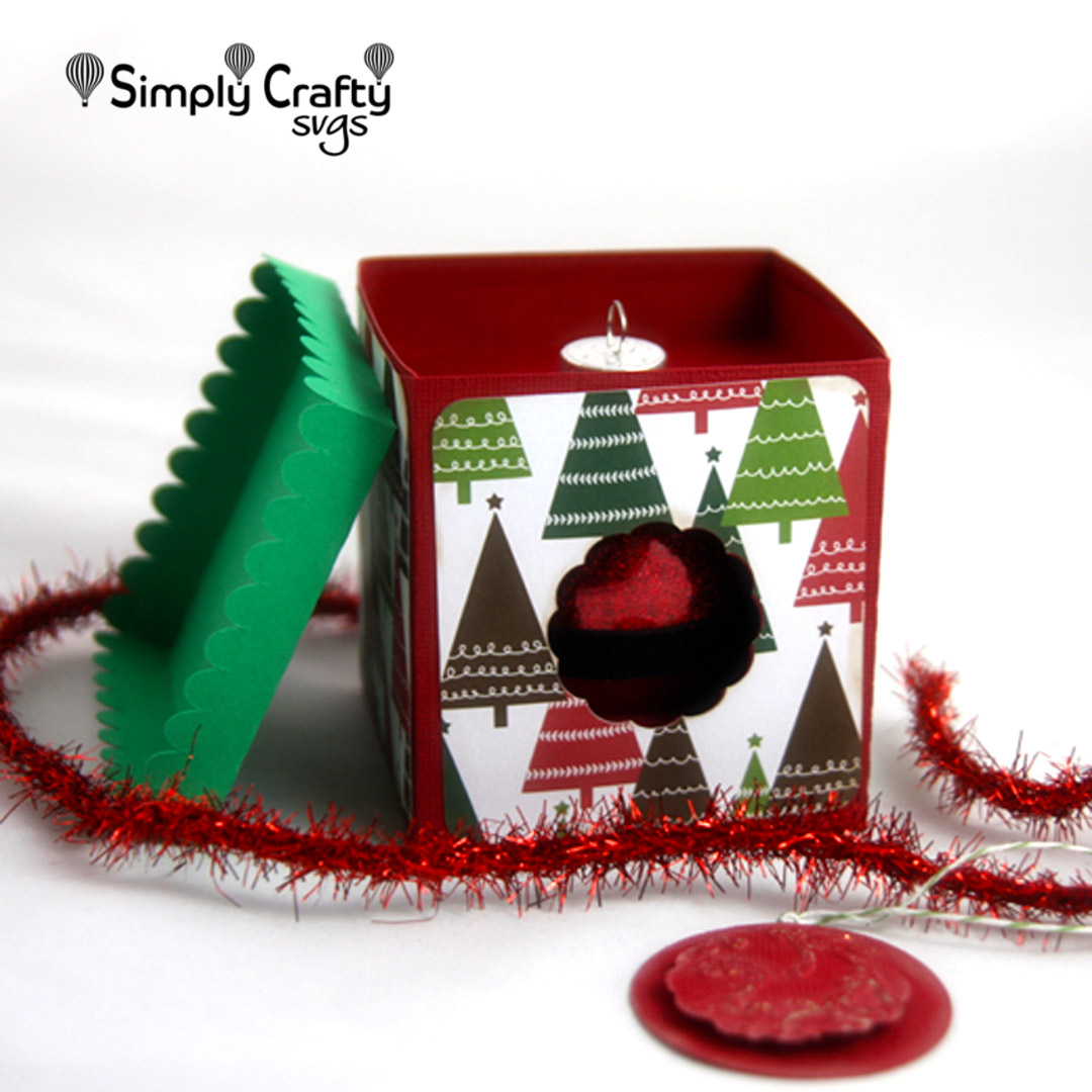 Round Ball Ornament Box SVG File for Christmas - Simply Crafty SVGs